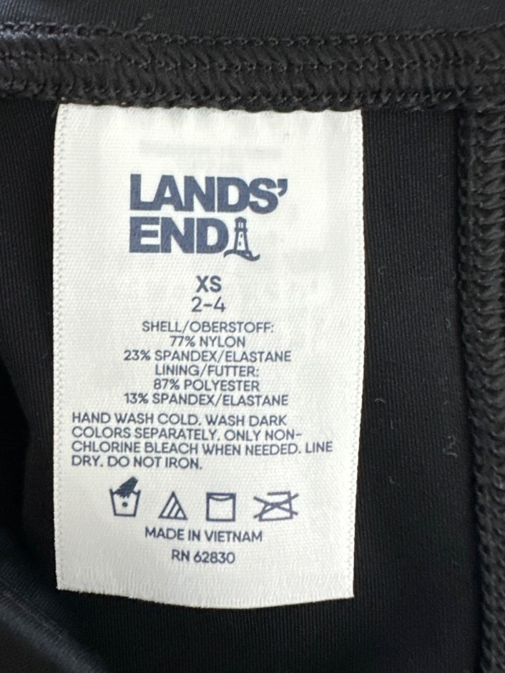 Lands’ End Women’s Size XS 2-4 Black Leggings Ankle Cut Great Condition - Picture 3 of 7